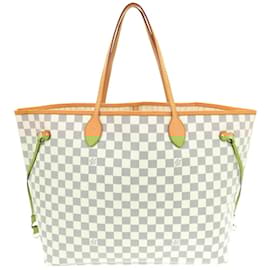 Louis Vuitton-Louis Vuitton Neverfull GM Damier Azur Tote Bag-White