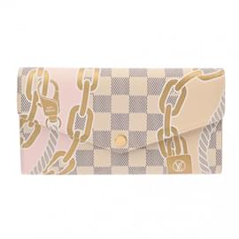 Louis Vuitton-Louis Vuitton Damier Azur Long Wallet-White