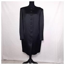 Lanvin-Lanvin black overcoat vintage 60s-Black