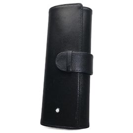 Montblanc leather case for 3 pens Black