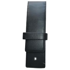 Montblanc leather case for 2 pens Black