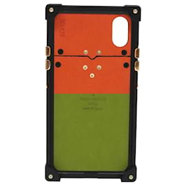 Louis Vuitton-LOUIS VUITTON Transformed Monogram Cat iphone X Eye Trunk M63891 LV Auth 87378-Black