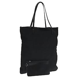 Fendi-FENDI Zucca Canvas Tote Bag Black Auth 98967-Black