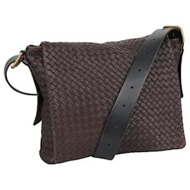 Autre Marque-BOTTEGA VENETA INTRECCIATO Shoulder Bag Leather Brown 163971 Auth bs19878-Brown