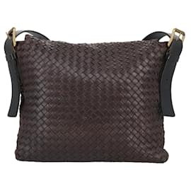 Autre Marque-BOTTEGA VENETA INTRECCIATO Shoulder Bag Leather Brown 163971 Auth bs19878-Brown