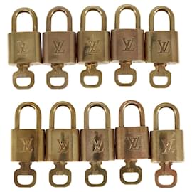 Louis Vuitton-LOUIS VUITTON Padlock 10set metal Gold Tone LV Auth 95843-Other