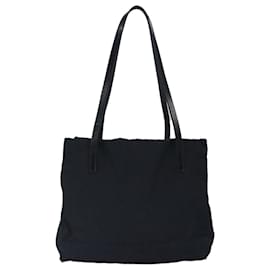 Fendi-FENDI Zucca Canvas Hand Bag Nylon Black Auth ti2314-Black