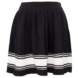 Chanel Strickrock Schwarz Seide Mischung Schwarz