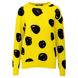 Autre Marque Sweatshirt à pois abstraits Jeremy Scott Jaune