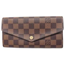 Louis Vuitton-Louis Vuitton Long Wallet Damier Portefeuille Sarah N63209 Ebene-Damier ebene