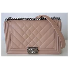 Chanel-Chanel Boy bag beige rose-Beige