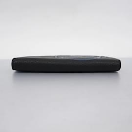 Louis Vuitton-Louis Vuitton Long Wallet LV Circle Portefeuille Brazza M67765-Black,Navy blue