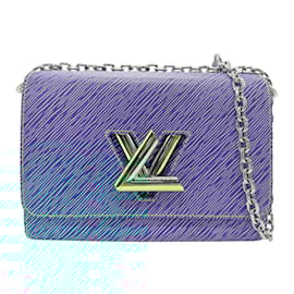 Louis Vuitton-Louis Vuitton Epi Denim Twist MM Shoulder Bag-Blue