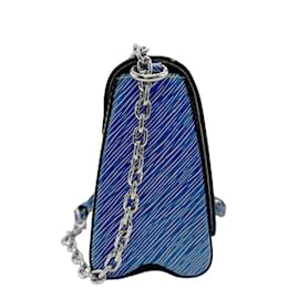 Louis Vuitton-Louis Vuitton Epi Denim Twist MM Shoulder Bag-Blue