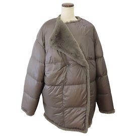 Moncler Reversible Down Coat HYKE Collaboration Brown