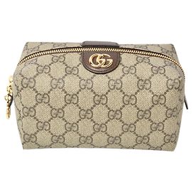 Gucci Ophidia GG Cosmetic Pouch Brown/Beige Brown