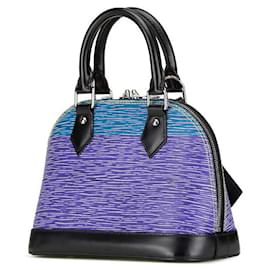 Louis Vuitton-Louis Vuitton Alma BB Leather Handbag M41437-Blue