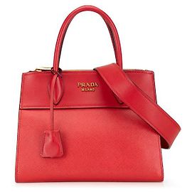 Prada Paradigme Saffiano Leather 2WAY Bag Red