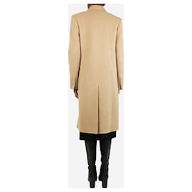 Autre Marque-Neutral double-breasted wool coat - size UK 4-Other