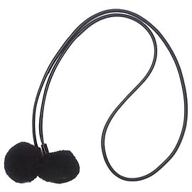 Max Mara Cinto tubular de pompom preto Preto