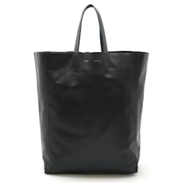 Céline-Celine Vertical Cabas Tote Bag-Black,Cream