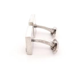 Gucci-BOTÕES DE MANCHETAS GUCCI LOGO G EM PRATA MACIÇA 925 23,5 GR-Prata