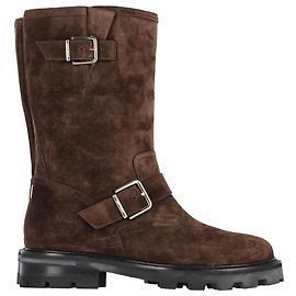 Jimmy Choo Biker II Ankle Boots in Brown Suede Brown
