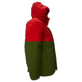 The North Face-The North Face Hooded Down Jacket in Red Polyester-Red