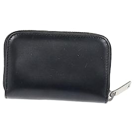 Saint Laurent-Saint Laurent Monogram Zip Around Continental Wallet in Black Calfskin Leather-Black