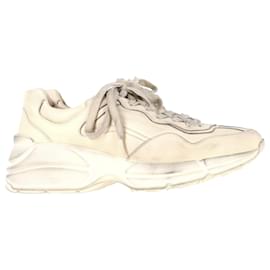 Gucci-Gucci Rhyton Sneakers in Ivory Leather-Other