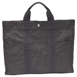 Hermès-Sac tote Herline en toile Hermes gris-Gris