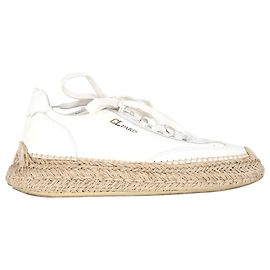 Baskets Espasneak Espadrille à plateforme Christian Louboutin en cuir blanc Blanc