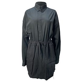 Camisa con cintura ajustable Balenciaga en algodón negro Negro