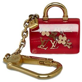 Louis Vuitton Speedy Inclusion Charm Keychain Red Gold Red