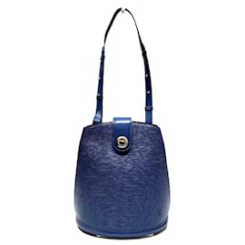 Louis Vuitton-Louis Vuitton Epi Leather Cluny Shoulder Bag-Blue