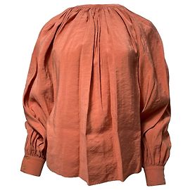 Ulla Johnson Puff-Ärmel-Bluse aus orange Baumwolle Orange
