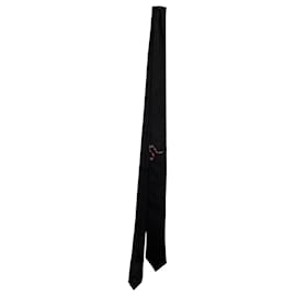Gucci-Gucci Kingsnake Necktie in Black Silk-Black