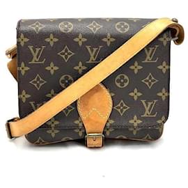 Louis Vuitton-Louis Vuitton Monogram Cartouchiere Shoulder Bag-Brown