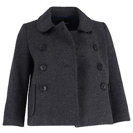 Comme Des Garcons Comme des Garçons Double-Breasted Short Jacket in Grey Wool Grey