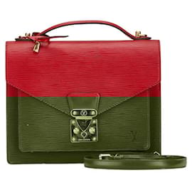 Louis Vuitton-Louis Vuitton Epi Monceau 2WAY Handbag Red-Red