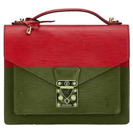Louis Vuitton-Louis Vuitton Epi Monceau 2WAY Handbag Red-Red
