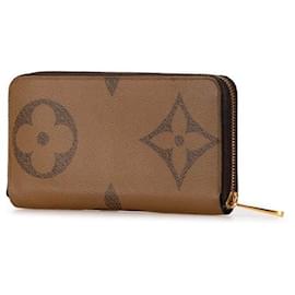 Louis Vuitton-Louis Vuitton Monogram Giant Zippy Wallet Brown-Brown