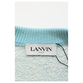 Lanvin-Lanvin Fringed Cardigan in Light Blue Cotton-Blue,Light blue