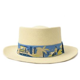Hermès Hermes Straw Hat Beige Brown Beige