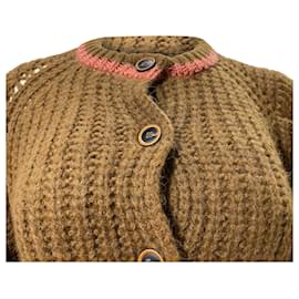Ulla Johnson-Ulla Johnson Elle Cardigan in Brown Alpaca-Brown