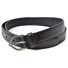 Yves Saint Laurent Saint Laurent Men's Leather Belt Black Black