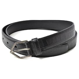 Yves Saint Laurent-Saint Laurent Men's Leather Belt Black-Black