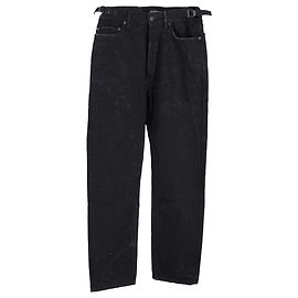 Jeans larges taille haute usés en denim noir de Balenciaga Noir
