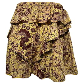 Ulla Johnson-Ulla Johnson Sigrid Skirt in Yellow Cotton-Other