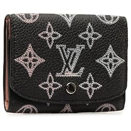 Louis Vuitton-Louis Vuitton Monogram Mahina Leather Card Case-Black
